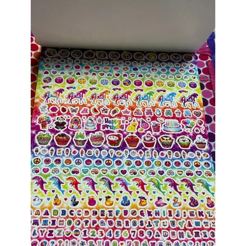 Lisa Frank Pocket Folder Dogs Dolphins Tikanni Art Storage Case Trifold Binder